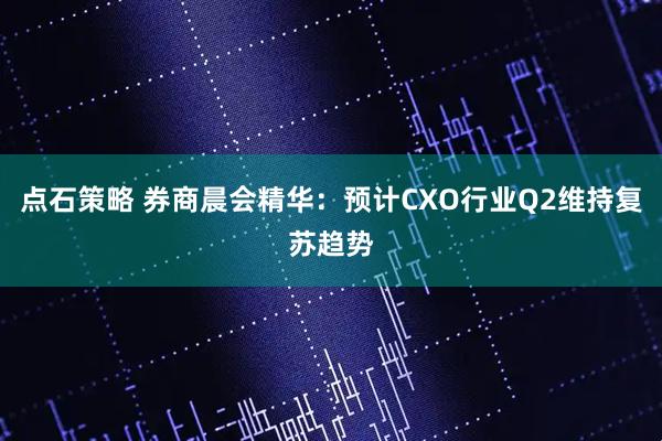 点石策略 券商晨会精华：预计CXO行业Q2维持复苏趋势